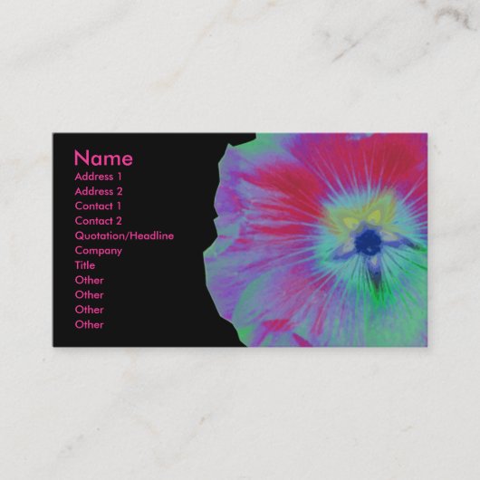Hollyhock Flower Customizable名刺 名刺 (正面)