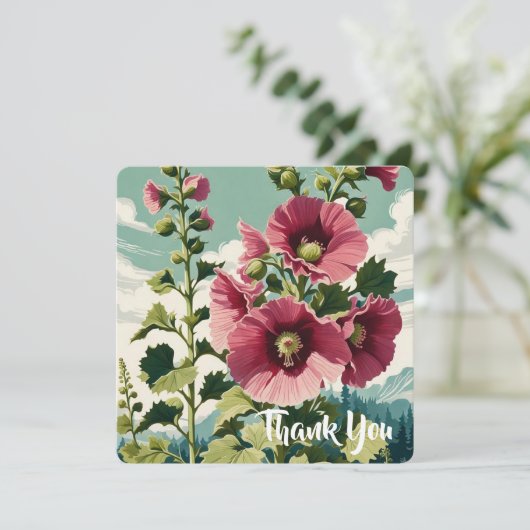 Hollyhock Flower Customizable Card シーズンカード (スタンド正面)