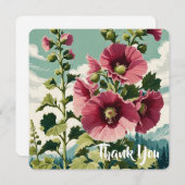 Hollyhock Flower Customizable Card シーズンカード (正面/裏面)