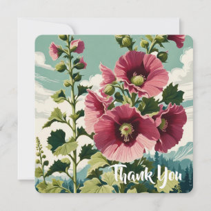 Hollyhock Flower Customizable Card シーズンカード