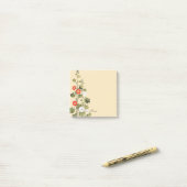 Hollyhock Flowers Art Post It Personal Note Pad ポストイット (デスク上)