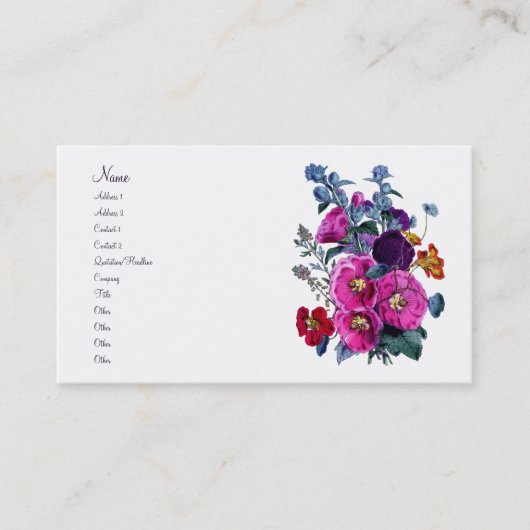 Hollyhocksのコレクション 名刺 (正面)