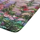 Hollyhocksのヴィンテージの花のTiffanyのステンドグラス カッティングボード (角)