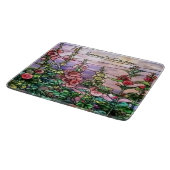 Hollyhocksのヴィンテージの花のTiffanyのステンドグラス カッティングボード (角)