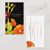 Hollyhocksヘアデザイナースタイリストアポイントメントカード 予約カード (正面/裏面)