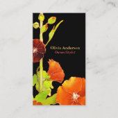 Hollyhocksヘアデザイナースタイリストアポイントメントカード 予約カード (正面)