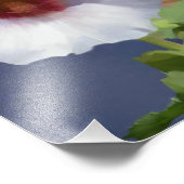 Hollyhocks – デジタル絵画ズ – 写真の拡大 フォトプリント (角)