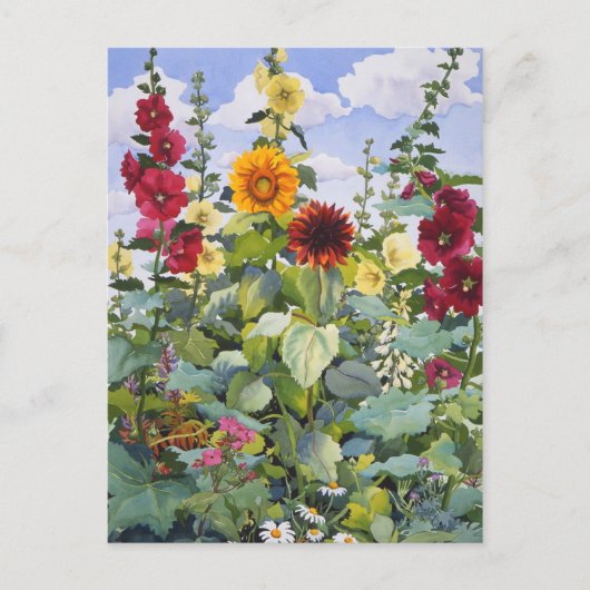 Hollyhocks and Sunflowers 2005 ポストカード (正面)