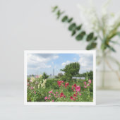 Hollyhocks: Arakawa River, Tokyo ポストカード (スタンド正面)