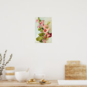 Hollyhocks by Franz Bischoff ポスター (キッチン)