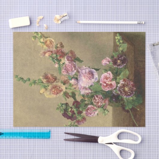 Hollyhocks、Decompage 薄葉紙 (クラフト)