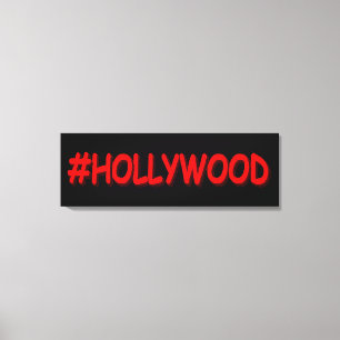 「#HOLLYWOOD」かわいいデザイン。買今 キャンバスプリント