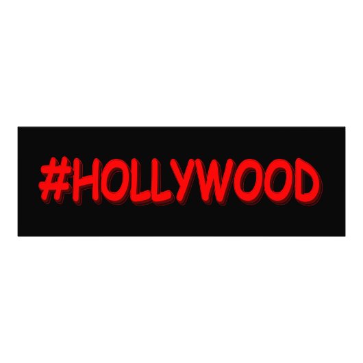 「#HOLLYWOOD」かわいいデザイン。買今 フォトプリント            (正面)