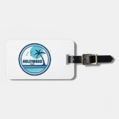 Hollywood Beach Florida Palm Tree Birds ラゲッジタグ (正面横)