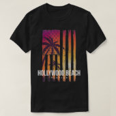 Hollywood Beach USA Florida Tシャツ (デザイン正面)