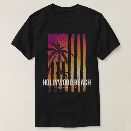 Hollywood Beach USA Florida  Tシャツ (デザイン正面)