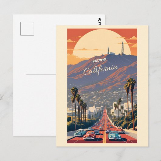 Hollywood California ポストカード (正面/裏面)