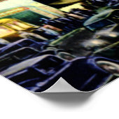 Hollywood California Hollywood Boulevard Night ポスター (角)