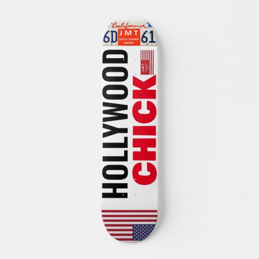 HOLLYWOOD CHICK USA 7 3/4"スケートボードデッキ スケートボード (正面)