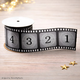 Hollywood Film Strip Ribbon, Old Cinema Countdown  サテンリボン
