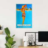 Hollywood Florida Broward County Travel Poster ポスター (ホームオフィス)
