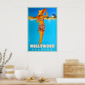 Hollywood Florida Broward County Travel Poster ポスター (キッチン)
