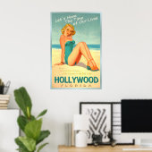 Hollywood Florida Gold Coast Pin Up Travel Poster ポスター (ホームオフィス)