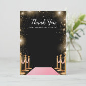Hollywood Glam Birthday Party Thank You Card サンキューカード (スタンド正面)