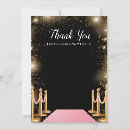 Hollywood Glam Birthday Party Thank You Card サンキューカード