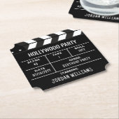 Hollywood Party Coasters, Custom Clapperboard  ペーパーコースター (アングル)