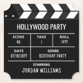 Hollywood Party Coasters, Custom Clapperboard  ペーパーコースター (正面)