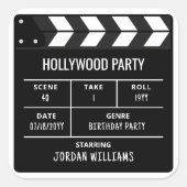 Hollywood Party Stickers, Custom Birthday スクエアシール (正面)
