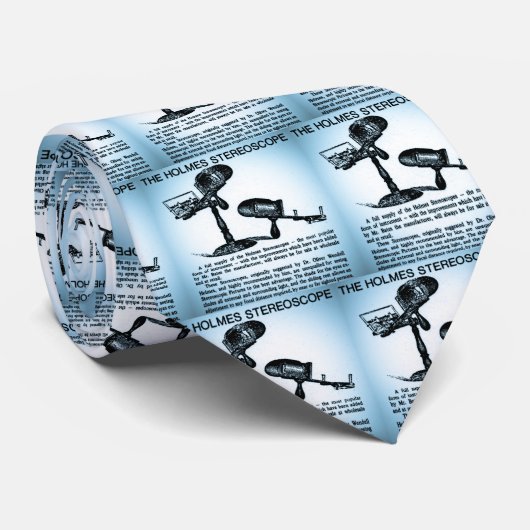 Holmesの立体鏡広告(Cyanotype) ネクタイ (ロール)