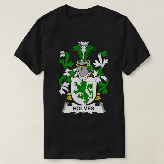 Holmes Coat of Arms  Family Crest  Tシャツ (デザイン正面)