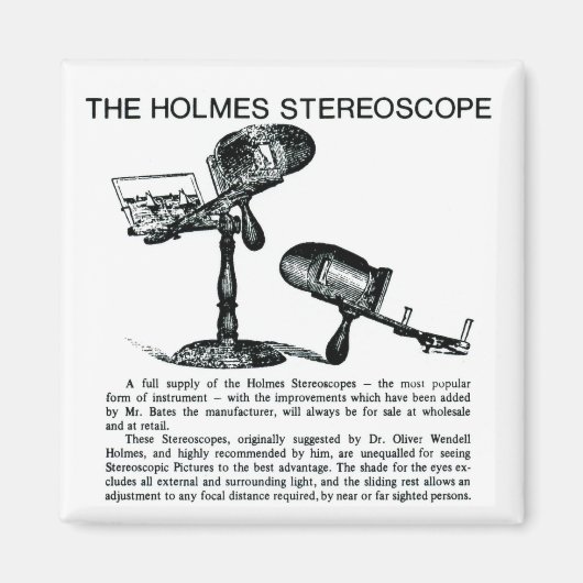 Holmes Stereoscope広告 – ヴィンテージ マグネット (正面)