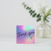 Holoハートフェイクトレンディーメディア挿入名刺 スクエア名刺 (スタンド正面)