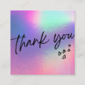 Holoハートフェイクトレンディーメディア挿入名刺 スクエア名刺 (正面)