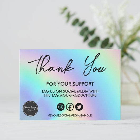 Holo フェイク Thank カラフル Media Insert (スタンド正面)