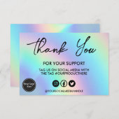 Holo フェイク Thank カラフル Media Insert (正面/裏面)