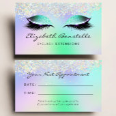 Holo Glitter Eyes Green Purple Appointment 名刺