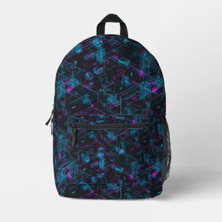 Holo Grid City Backpack プリントバックパック