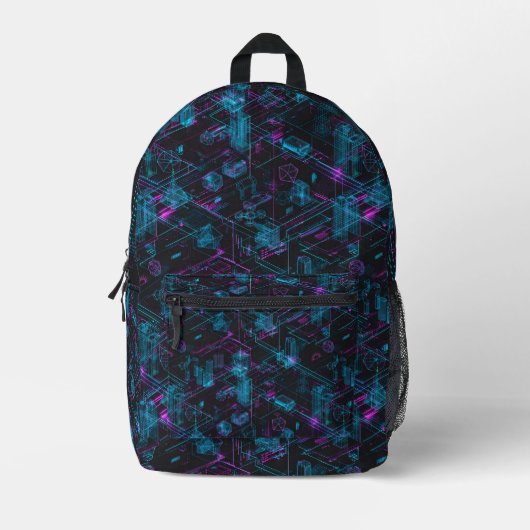 Holo Grid City Backpack プリントバックパック (正面)
