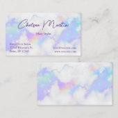 Holo Marble Glam手書き署名スクリプト 名刺 (正面/裏面)