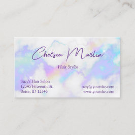 Holo Marble Glam手書き署名スクリプト 名刺