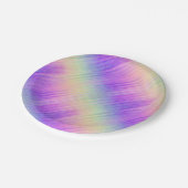 holo rainbow pinstripe : ペーパープレート (アングル)