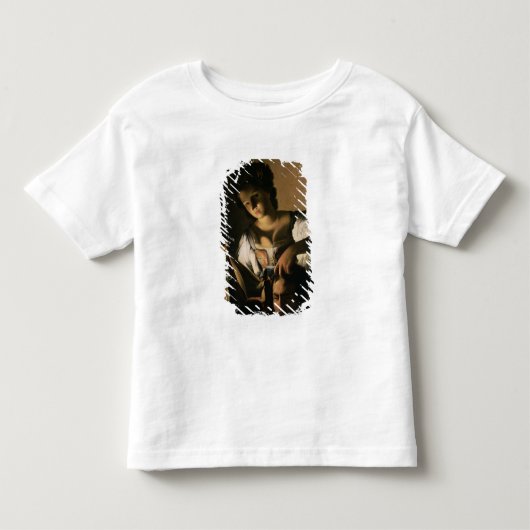 Holofernes 1615年の頭部を持つジュディス トドラーTシャツ (正面)