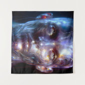 Holografisch Transparenter Menschlicher Kopf タペストリー (正面(横))
