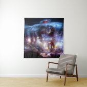 Holografisch Transparenter Menschlicher Kopf タペストリー (インサイチュ(横))
