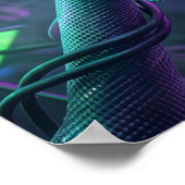 Hologram Chameleon Data Vine ポスター (角)