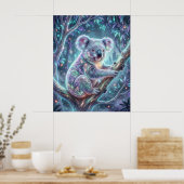 Hologram Koala Neon Canopy ポスター (キッチン)